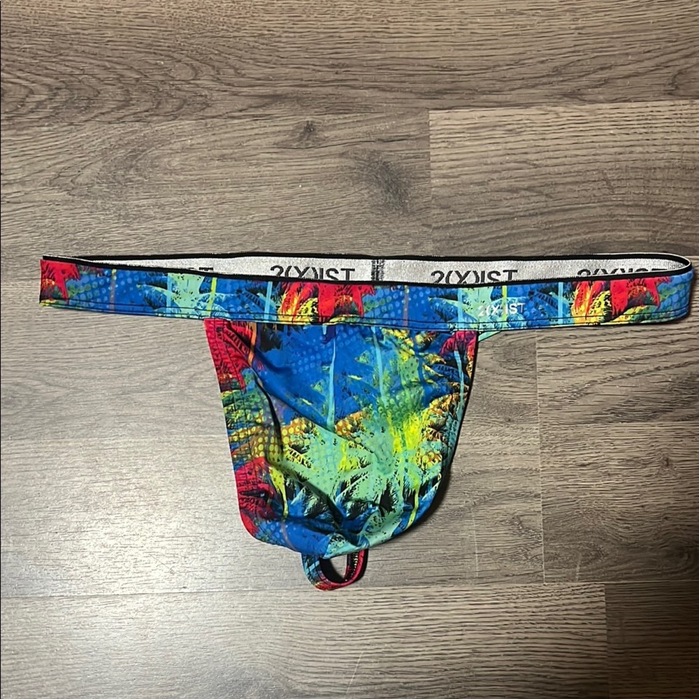 2xist Men's Tropical Print Thong